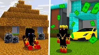 Fui de POBRE a MILIONÁRIO em 24H no MINECRAFT