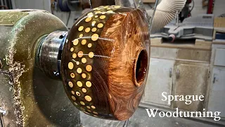 Woodturning - Double Walnut Crotch With Maple Branches