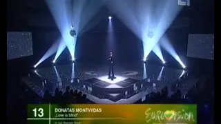 Eurovision 2012 Lithuania. Donny Montell - "Love is blind" (Song by Brandon Stone, Jodie Rose)