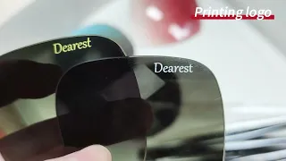 Printing logo on glasses