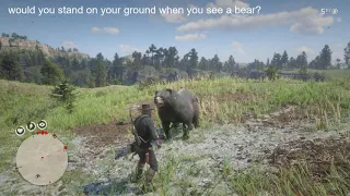 Grizzly Bear Encounter Stand Your Ground- Red Dead Redemption 2 (Shorts)