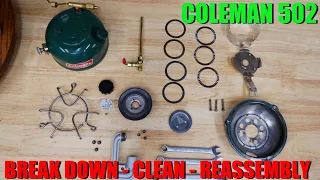 Vintage Coleman 502: Break Down - Clean - Reassembly - Test