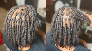 HOW TO RETWIST LOCS FOR BEGINNERS | w/ Aloe Vera Gel | Palm Rolling Method