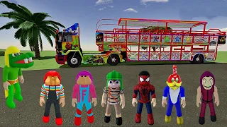 CARRETA DA ALEGRIA Roblox com Fofão, Fofona, Chaves, Pica Pau, Spiderman e amigos