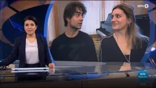 Alexander Rybak & Ingrid Berg Mehus: Interview NRK 28.02.19 - MGP 2019