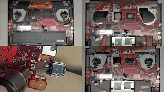 ASUS ROG Zephyrus GX502G GX502GW-XB76 Disassembly RAM SSD Upgrade DC Jack Battery Replacement Repair
