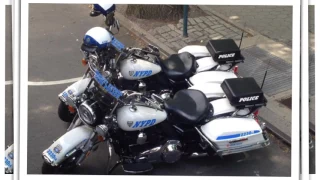 2 NYPD Highway Patrol Harley Davidson Motorcycles!