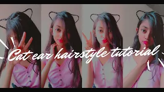 Viral cat ear hairstyle tutorial / how to do braided kitty ears / DIY hair tutorial & hack / Poorvi