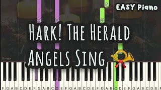 Hark! The Herald Angels Sing | Christmas Song | X'mas Carol (Easy Piano, Piano Tutorial) Sheet