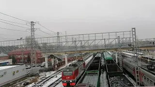 "Видео от подписчика" Поезд на станции Фрязево
