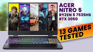 Acer Nitro 5 Ryzen 5 7535HS RTX 3050 Gaming Test 🔥