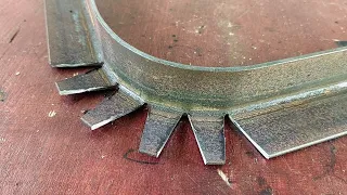 not everyone knows, the welder's secret trick to bend L angle iron without a bending tool