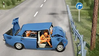 ПОВОРОТ СМЕРТИ! ОТБОЙНИК СПАС ЛЮДЕЙ ОТ ДЕРЕВА | BeamNG.drive