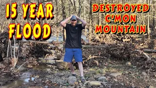 MIGHT HAVE TO MOVE!!! couple builds, tiny house, homesteading, off-grid, cabin build Flash flood.