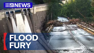 Flood-hit residents' frustration as they return home to damage | 9 News Australia