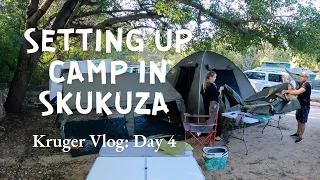 Kruger Park DAY 4: En route to SKUKUZA | Safari Tent Tour | Big Cat Sightings | First Night Camping