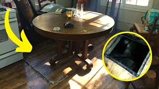 Man Opens Secret Door Under His Kitchen Table And Uncovers Some Hidden Secrets Of His House