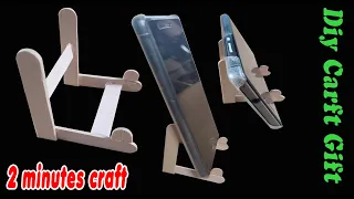 2 MINUTES EASY POPSICLE STICK MOBILE HOLDER |Mobile Phone Stand by diy carft gift