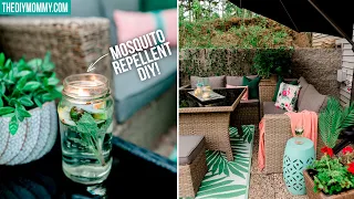 Patio Decorating Ideas with DIY mosquito repellent hacks! | The DIY Mommy