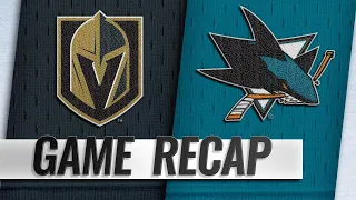 Burns scores in OT, Sharks top Knights to snap skid