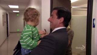 Michael Scott- the office baby holding + baby president scene