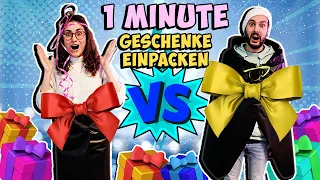 1 MINUTE GESCHENKE EINPACKEN CHALLENGE! Kaan vs. Dania eskaliert mal wieder völlig