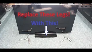 How To fit a Universal TV Central Stand - TV swivel base to replace the wide TV Legs