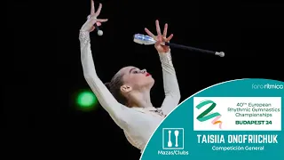 Taisiia Onofriichuk (UKR) - Mazas/Clubs - CLASIFICACIÓN - Budapest EC 2024