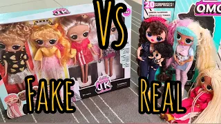 LOL Surprise OMG FAKE VS REAL Doll Comparison - How to Spot Fake L.O.L. O.M.G.