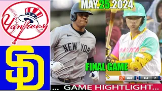 New York Yankees vs. San Diego Padres (05/25/24) FULL GAME HIGHLIGHTS | MLB Season 2024