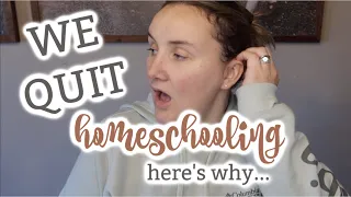 I SENT MY KIDS TO PUBLIC SCHOOL | EXPLAINING WHY WE QUIT HOMESCHOOLING...