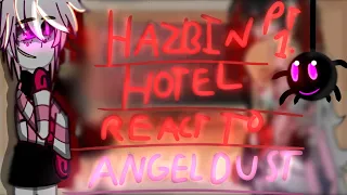 Hazbin hotel crew react to themselves (angel dust) Part1 :REPOST: part 2 in next vid TW:Self Harm