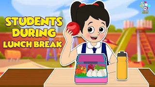 STUDENTS DURING LUNCH BREAK | Tiffin Box | English Moral Story | English Animated | English Cartoon