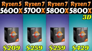 R5 5600X vs R7 5700X vs R7 5800X vs R7 5800X3D | Which is Better VALUE for MONEY?