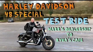 Test riding the Sportster 48 Special in London