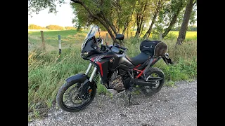 Honda Africa Twin CRF1100 (2020/black DCT) with windshield from the previous CRF1000 model