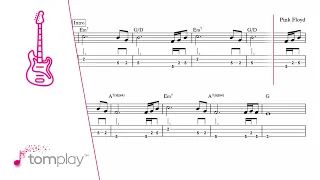 Pink Floyd: Wish You Were Here (Intermediate/Advanced Level) - Bass Tab with Play Along.