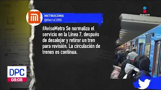 Se interrumpió momentáneamente el servicio en la línea 7 del Metro | De Pisa y Corre