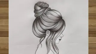 Easy to Drawing girl Hairstyle - EamIN Cambodia painting