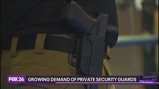 Growing demand of private security guards