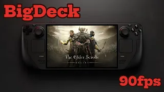 The Elder Scrolls Online Steam Deck OLED 90fps gameplay my settings