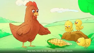 The hen and her chicks story l Mother Hen And Chicks Animation | Animated Stories For Kids