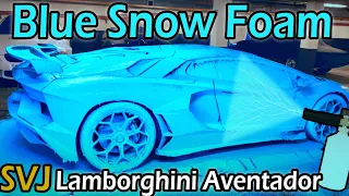 Blue Snow Foam + Lamborghini Aventador SVJ | Insane Super Car Wash