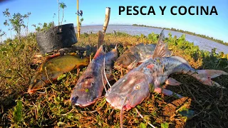 PESCA en la VIRGEN "EL LUGAR MAS PROFUNDO DE RAMALLO", PESCA,CAMPAMENTO,COCINA-NICO REYNOSO