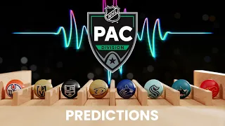 NHL Pacific Division 2023-2024 predictions | Marble Race 3D animation