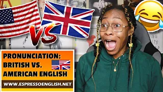 AMERICAN REACTS TO BRITISH ENGLISH VS AMERICAN ENGLISH (WORD PRONUNCIATIONS) 🤣 | Favour