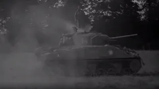 Sherman M4A2 "Ourcq" of the French 501e RCC knocked out by an 88mm shell on August 13th 1944