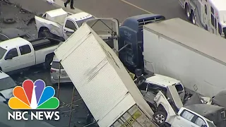 Survivor Speaks Out After Deadly Pileup Of Over 100 Cars | NBC Nightly News