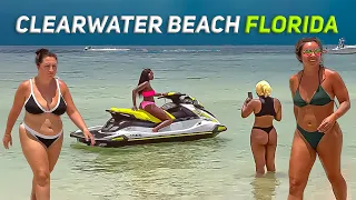 Clearwater Beach Florida. Summer 4K HDR Walking Tour