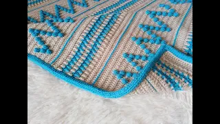 Easy & fast double border for mosaic crochet